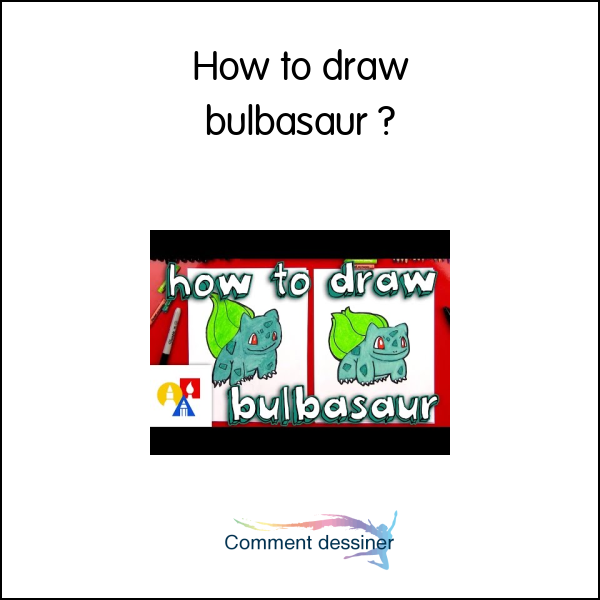 How to draw bulbasaur